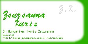 zsuzsanna kuris business card
